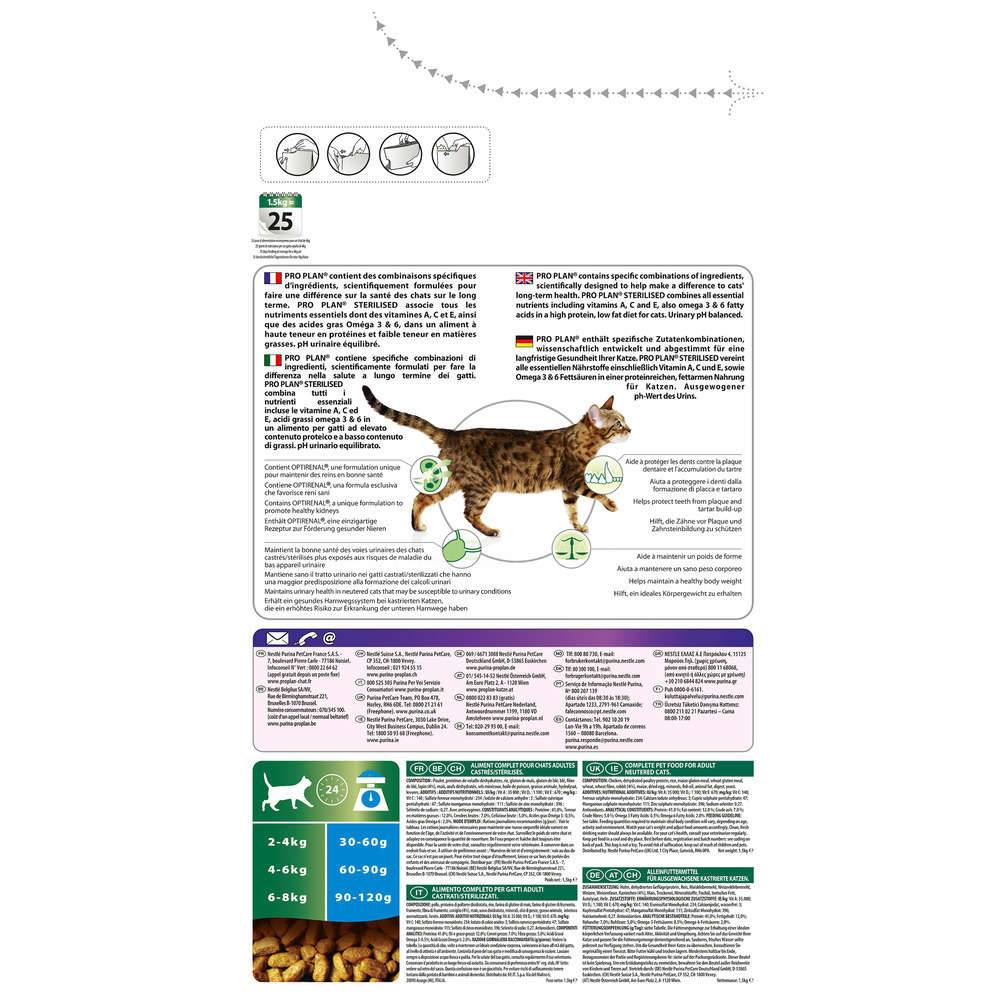 Purina Pro Plan - Croquettes chat Adulte Stérilisé Lapin 1,5 kg - PRO PLAN - Image 4
