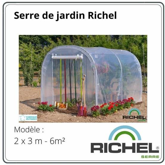 Richel Serre - Serre maraichère 6m² pied droit 1 porte zip acier galvanisé et PE L.3 x l.2 x H.2 m – Richel serre - Image 14