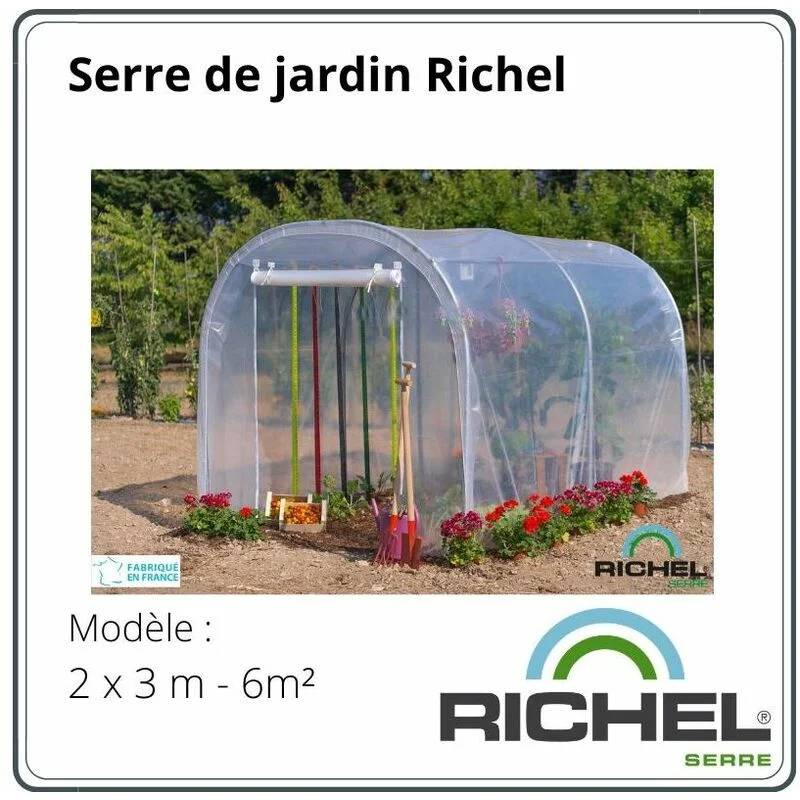 Richel Serre - Serre maraichère 6m² pied droit 1 porte zip acier galvanisé et PE L.3 x l.2 x H.2 m – Richel serre - Image 14