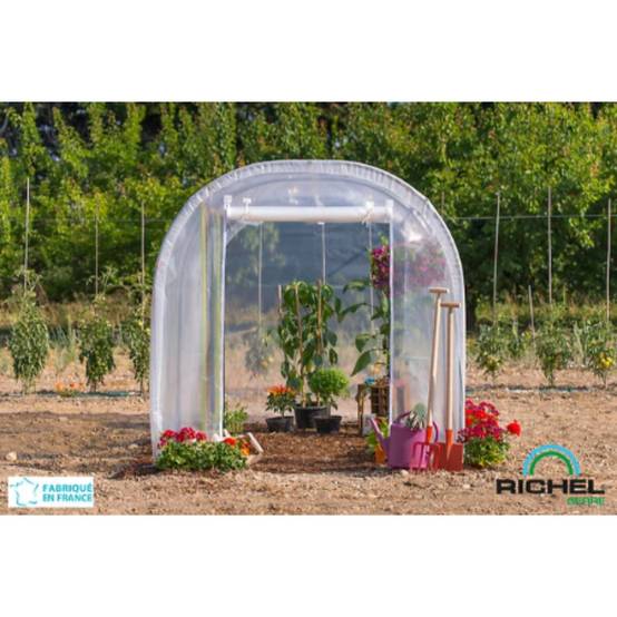 Richel Serre - Serre maraichère 6m² pied droit 1 porte zip acier galvanisé et PE L.3 x l.2 x H.2 m – Richel serre - Image 2