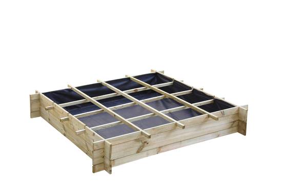 Potager en pin Anafi - L.120 x l.120 x H.20 cm - Image 2