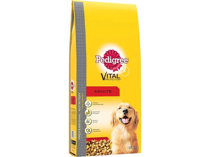 Croquettes pour chiens adultes boeuf légumes 15 kg - PEDIGREE