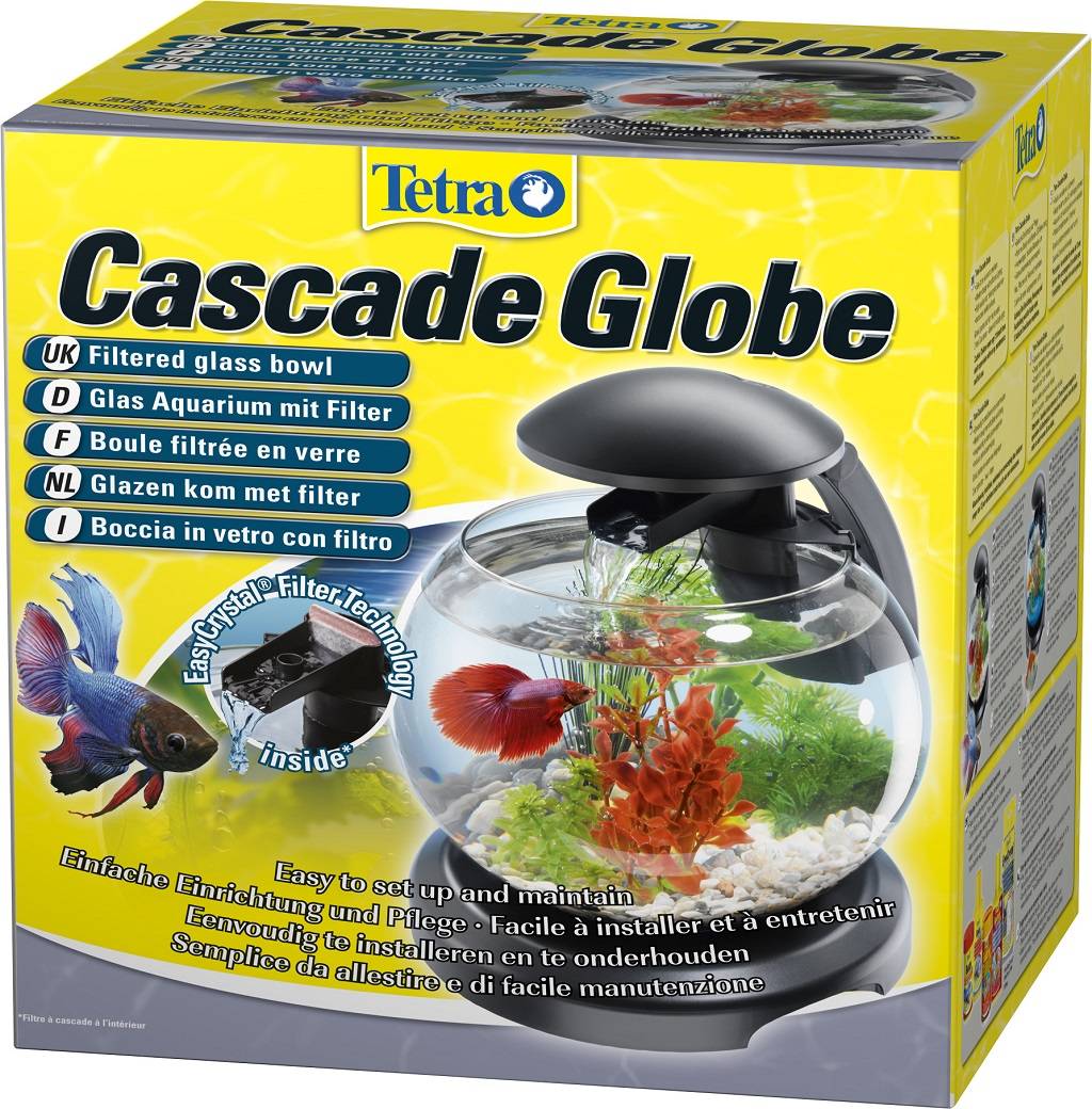 Tetra - Tetra - Aquarium en verre Cascade Globe LED noir 6,8 L - Ø27,9 cm - Image 1