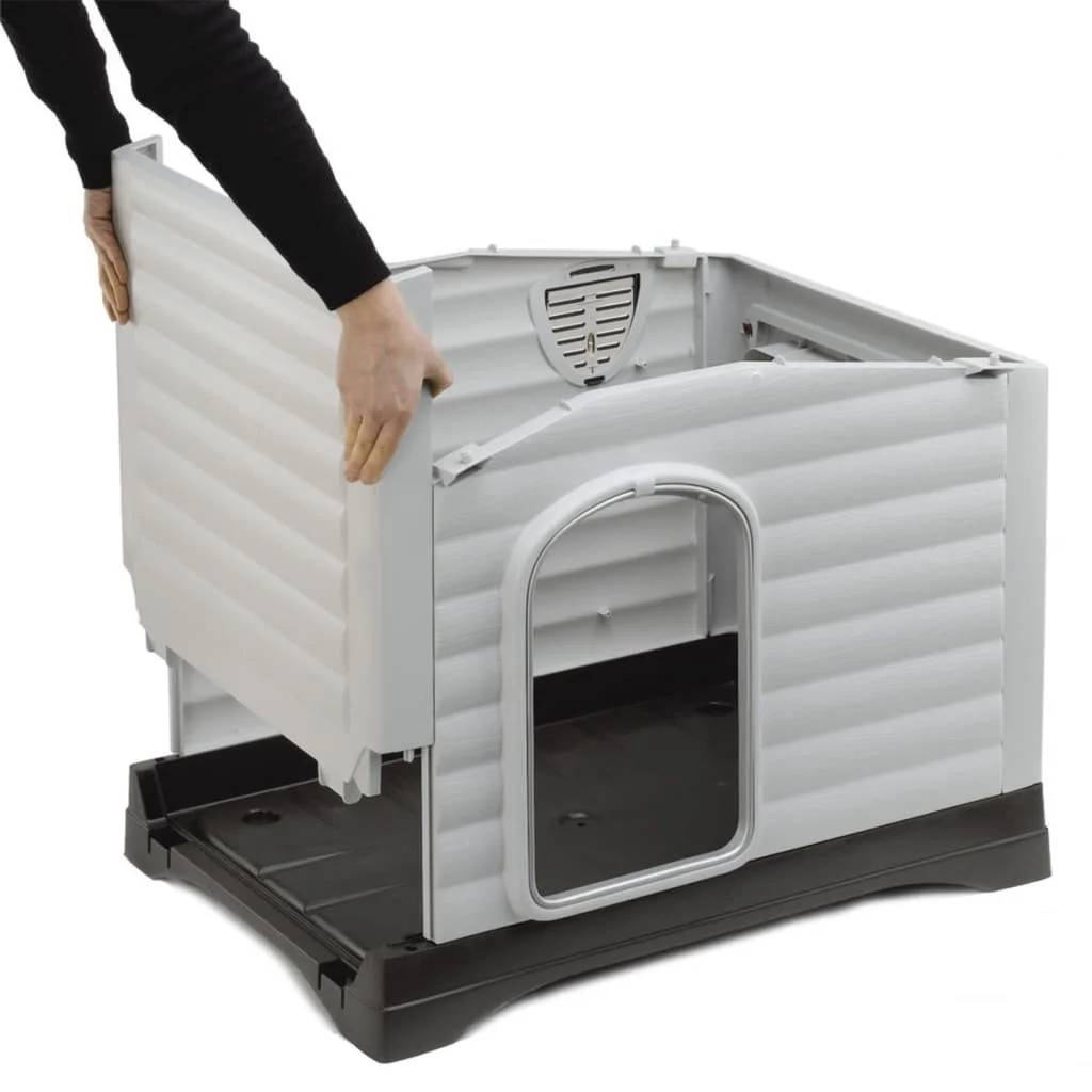 Ferplast - Niche pour Chiens Plastique Gris - FERPLAST - Image 2