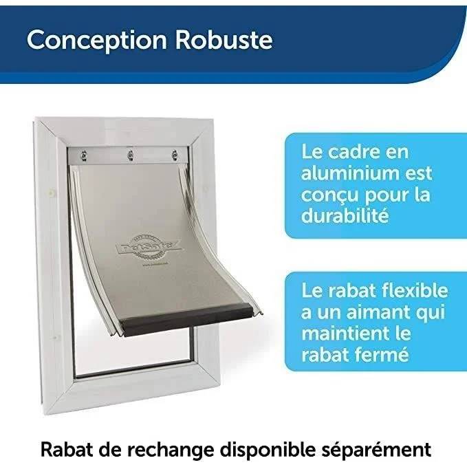 Petsafe - Porte Staywell® cadre aluminium blanc -7kg - L.31 x l.21 x H.7 cm - Image 6