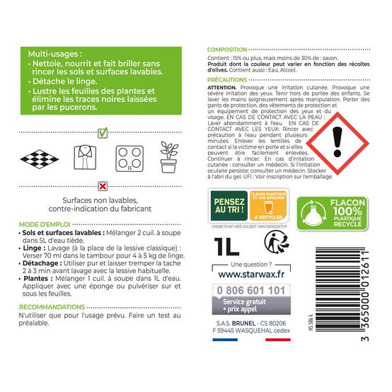 Starwax Soluvert - SAVON NOIR CONCENTRE A L'HUILE D'OLIVIE 1L - Image 3