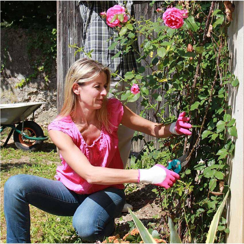 Rostaing - Gants de jardinage multi-usage imperméables rose - T08 - Image 1