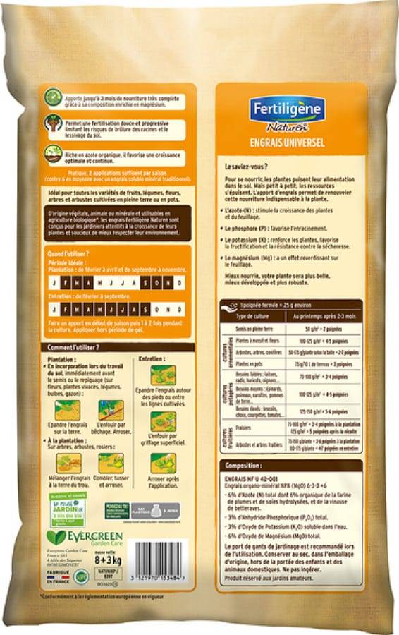 Naturen - Engrais universel 8 KG + 3 KG gratuit - Image 3
