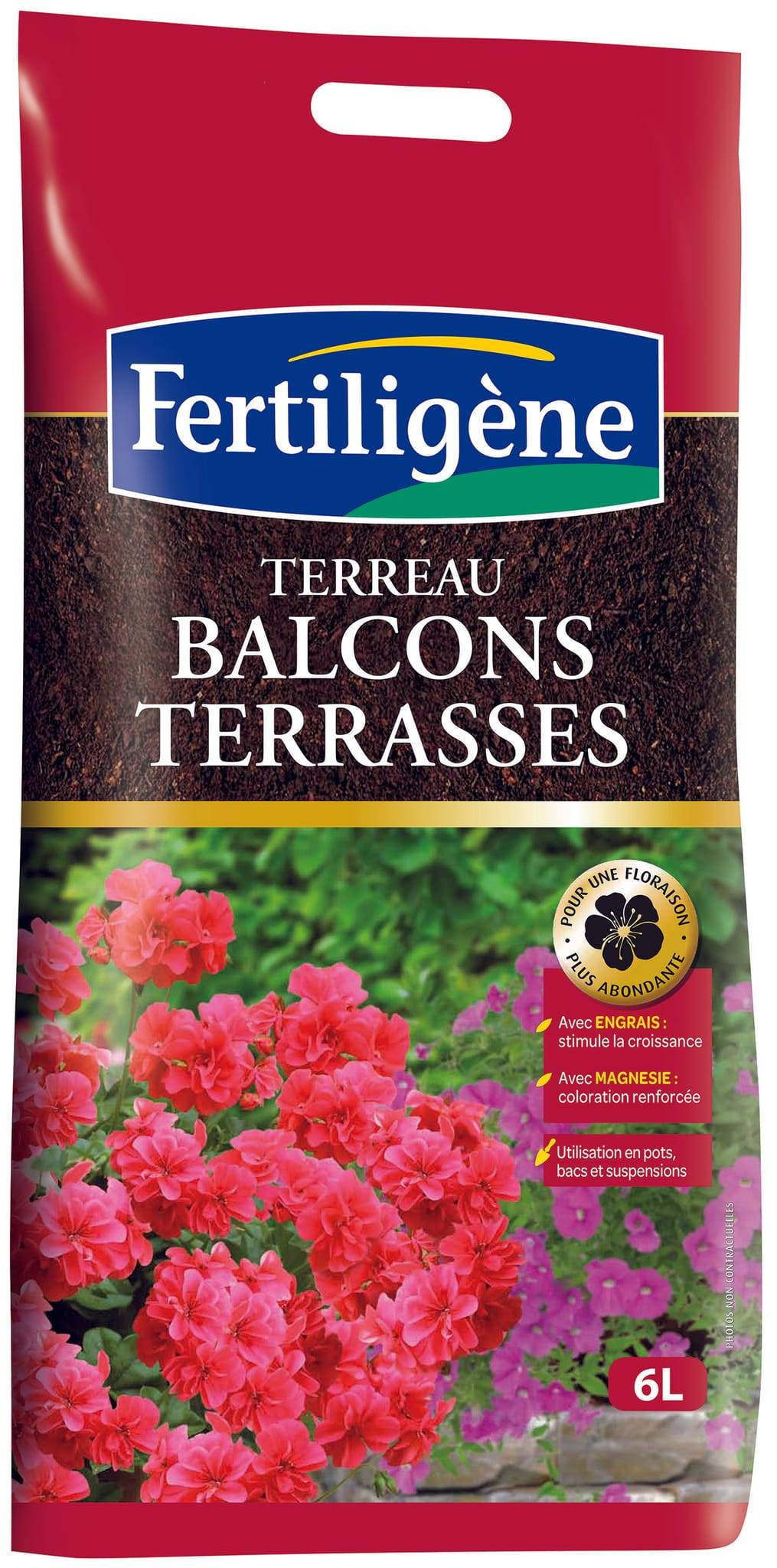 Fertiligène - Terreau balcons et terrasses 6 L