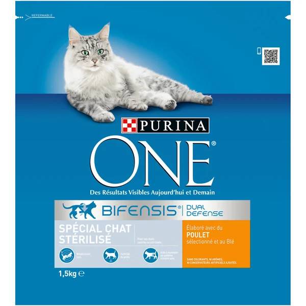 Purina One - Croquettes chat Stérilisé Poulet et Blé 1,5 KG - PURINA ONE - Image 1