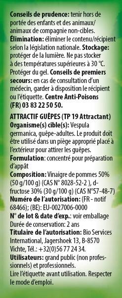 BSI - Attractif appât piège à guêpes – BSI - Image 2