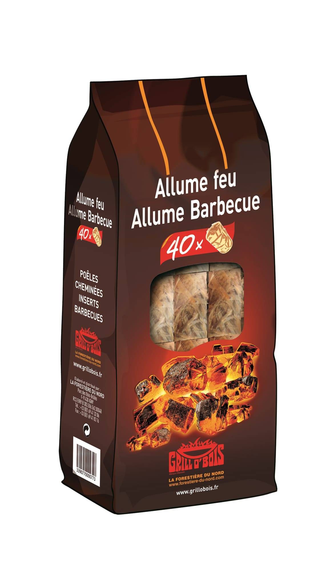 Grill O'Bois - Allume feu et BBQ naturel 40 pièces GRILL O'BOIS