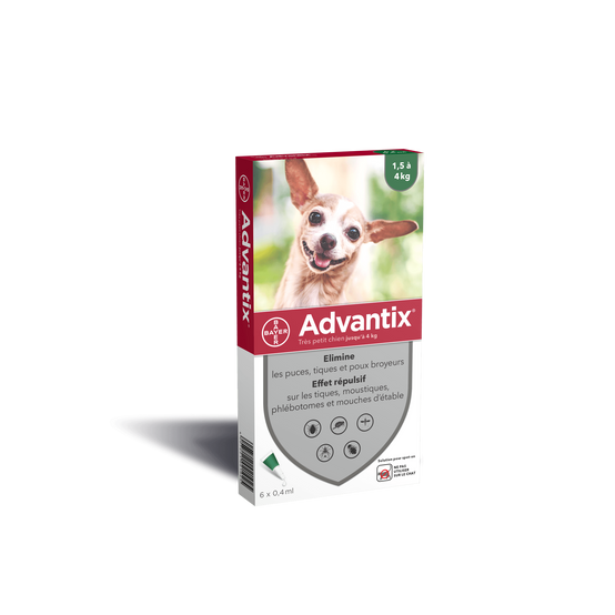 Advantix - Advantix - Traitement antiparasitaire très petit chien 6 pipettes