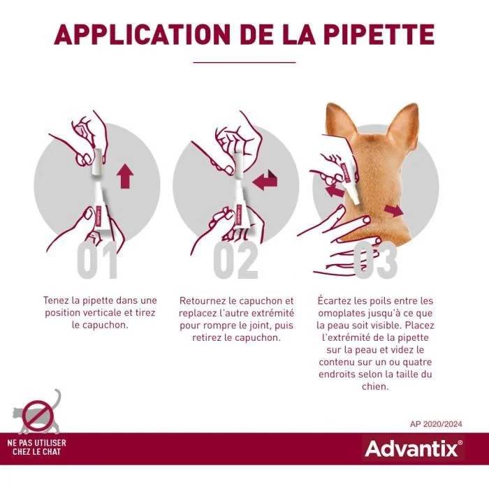 Advantix - Traitement antiparasitaire petit chien 4 pipettes - Image 7