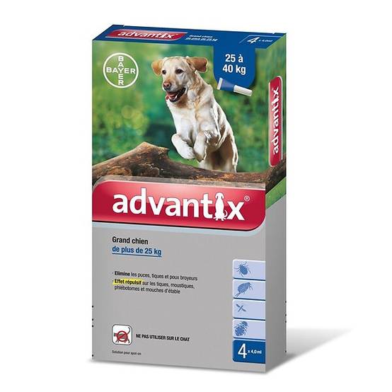 Advantix - Traitement antiparasitaire grand chien 4 pipettes - Image 2