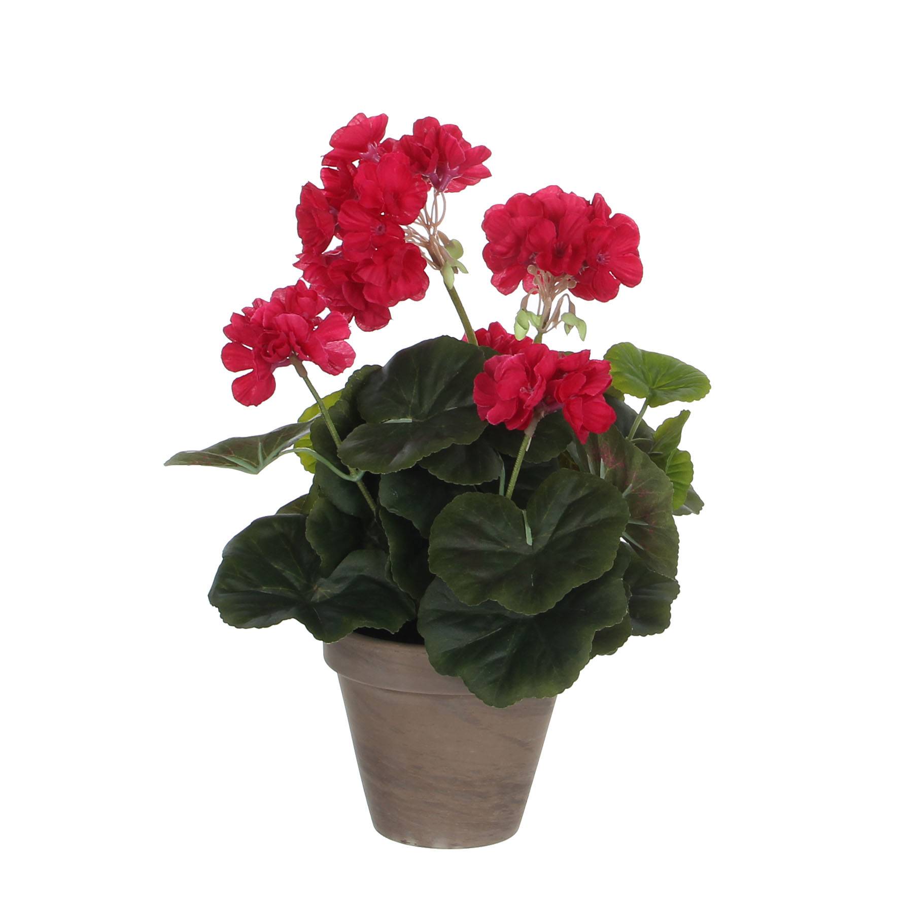 Mica Decorations - Géranium rose foncé artificiel en pot H.34 x Ø 20 cm - Image 1