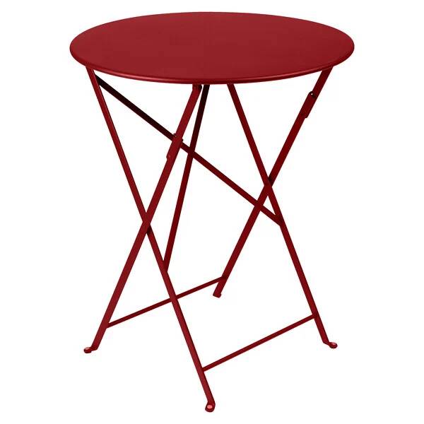Fermob - Table de jardin ronde pliante acier piment 2 personnes Bistro Fermob - Image 2