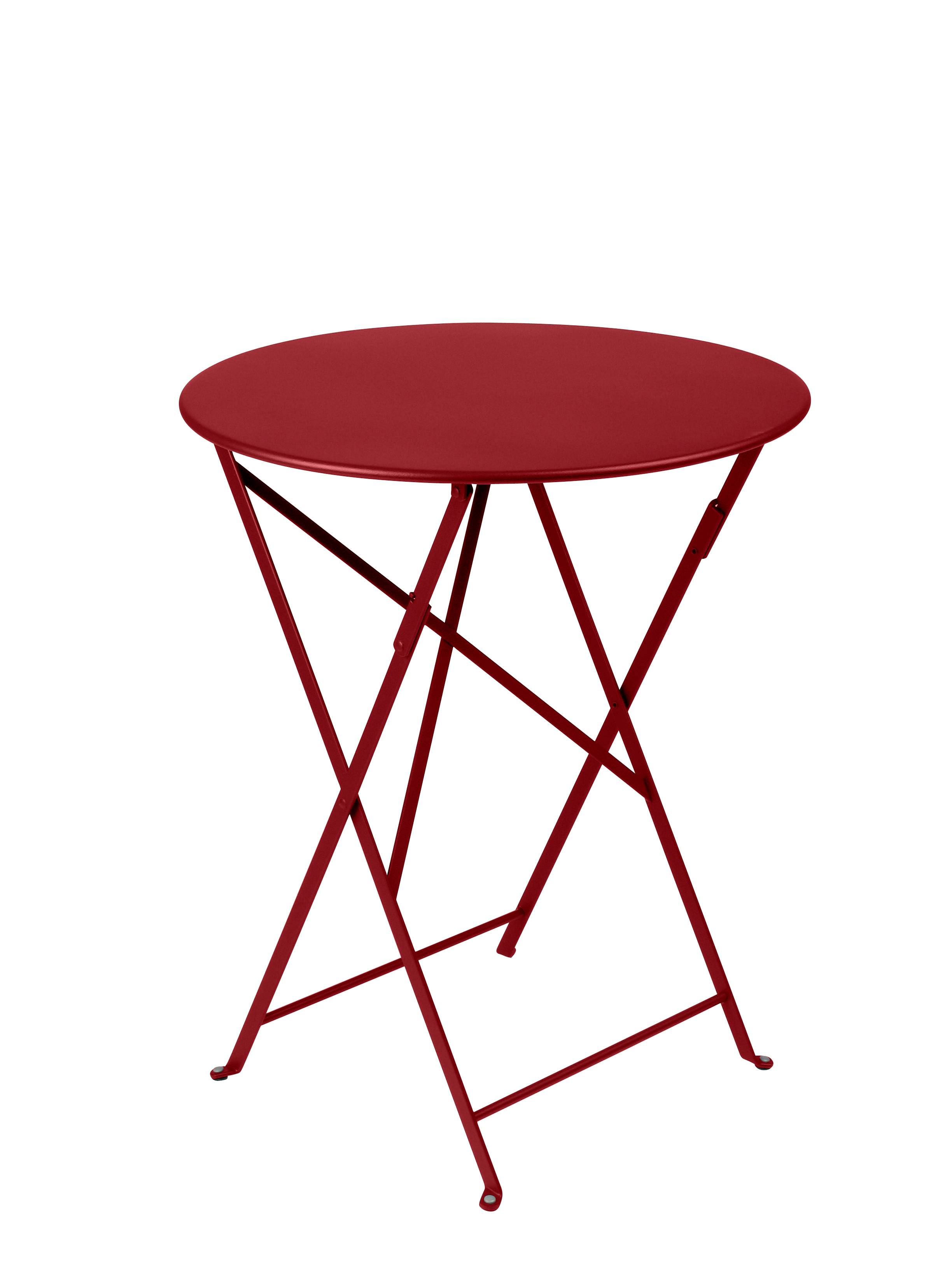 Fermob - Table de jardin ronde pliante acier piment 2 personnes Bistro Fermob - Image 1