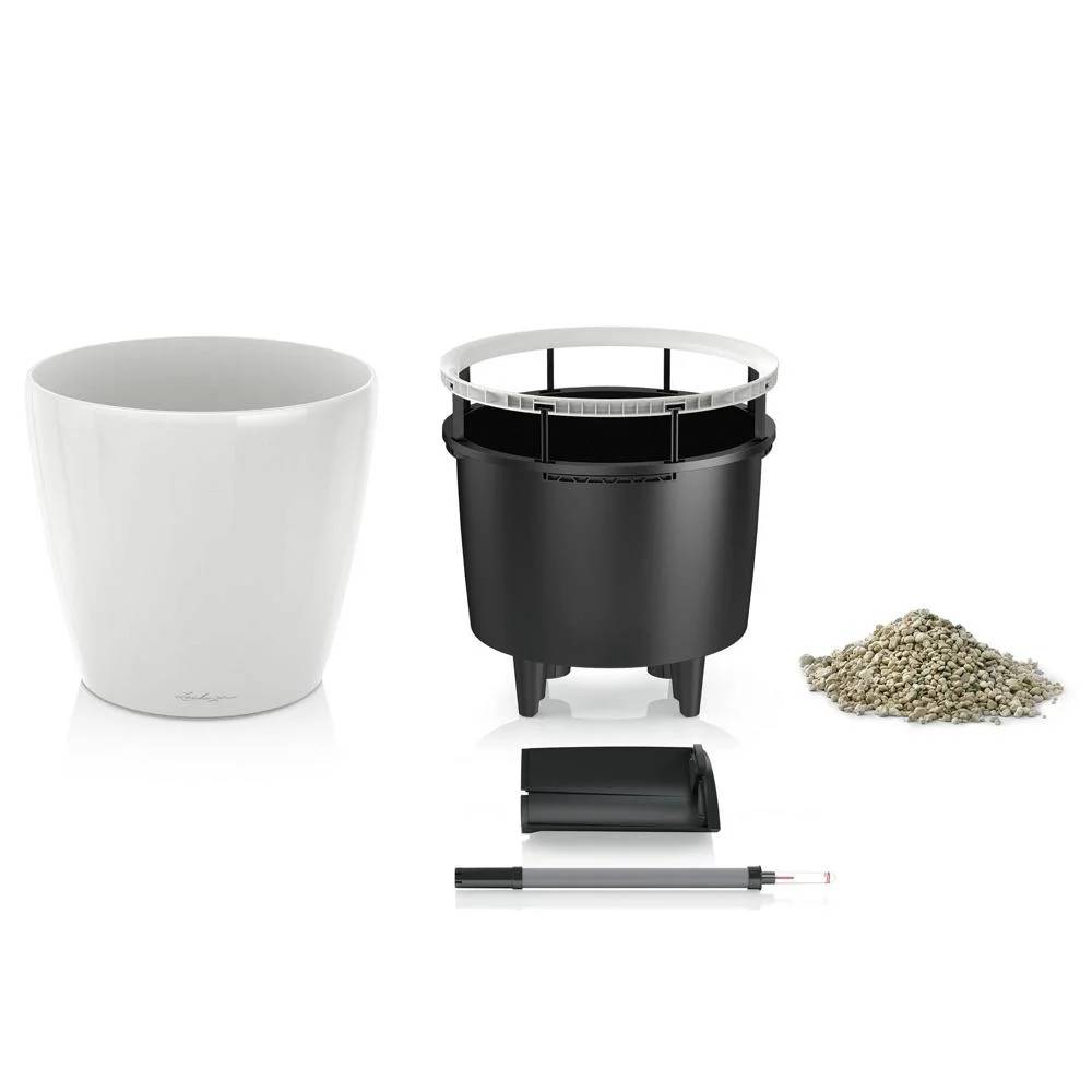 Jardinière Classico LS 21 Blanc brillant - LECHUZA - Image 1