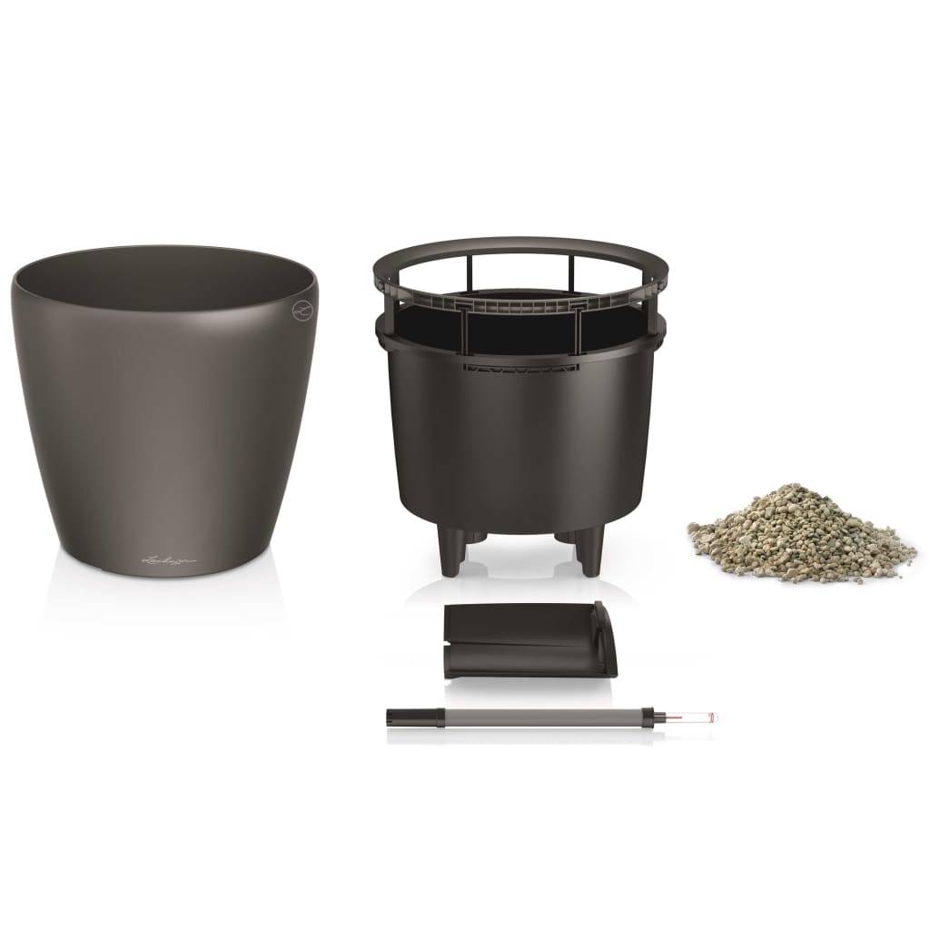 Jardinière Classico LS 43 ALL-IN-ONE plastique charbon Ø43xH.39.5 cm - Lechuza - Image 2