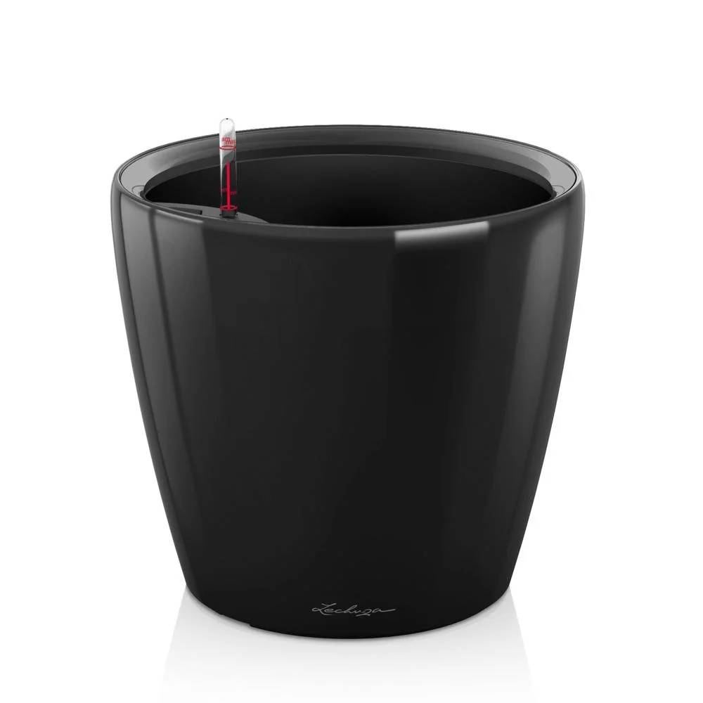 Pot Bac Arrosage Cadre-Anse Noir Brillant Ø 21 cm H 20 cm - Image 2