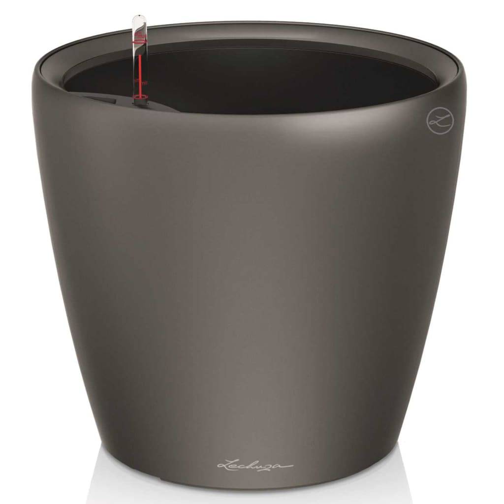 Jardinière Classico LS 28 ALL-IN-ONE plastique charbon métallisé Ø28xH.26 cm - Lechuza - Image 8