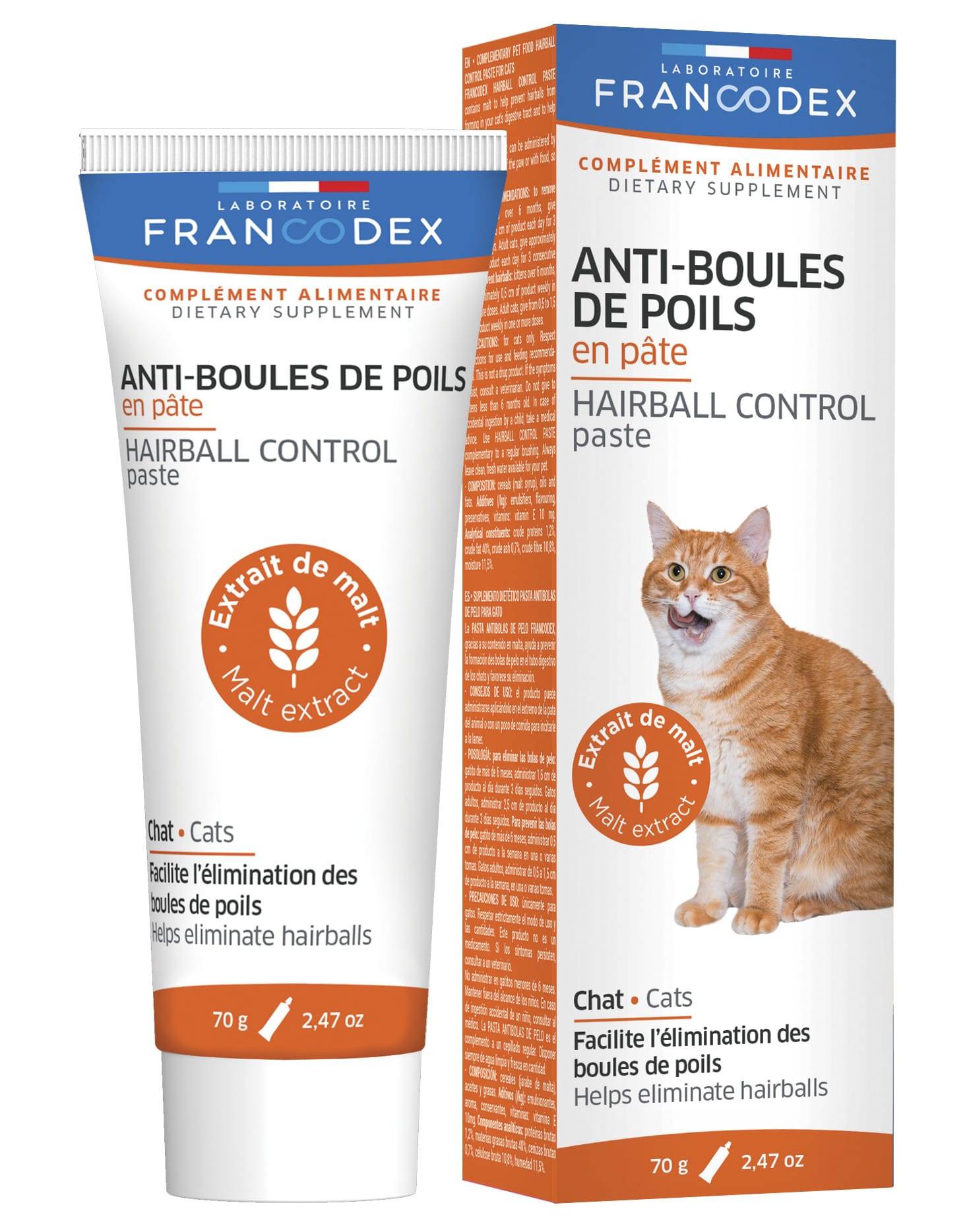 Francodex - Anti-Boules De Poils Pâte Pour Chat - FRANCODEX - Image 1