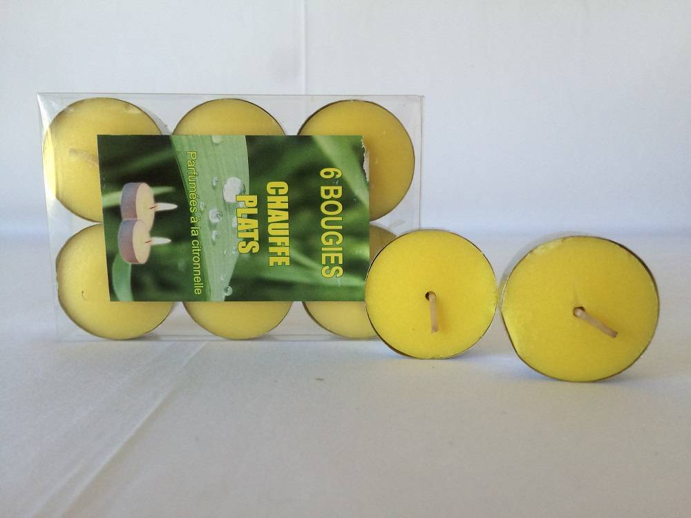 Ciddeco - Ciddeco - Pack de 6 bougies chauffe plat parfum citronnelle - Image 1