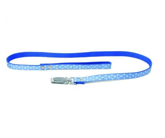 Smooz - Laisse Chien XS Nylon Bleu Pois - MARTIN SELLIER - Image 1