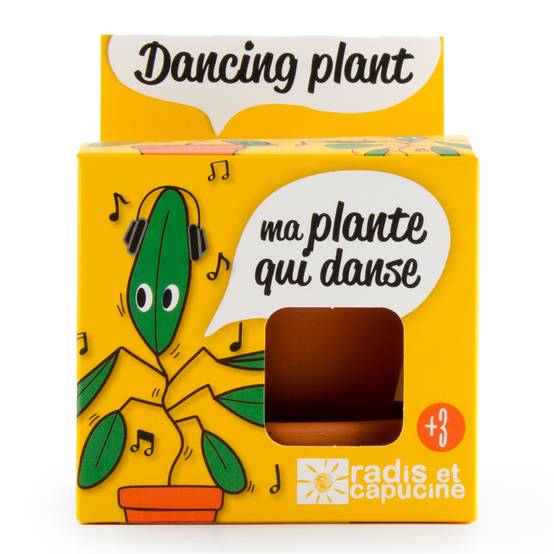 Radis et Capucine - Pot de 8 cm avec coupelle "Plante qui danse" - RADIS ET CAPUCINE - Image 1