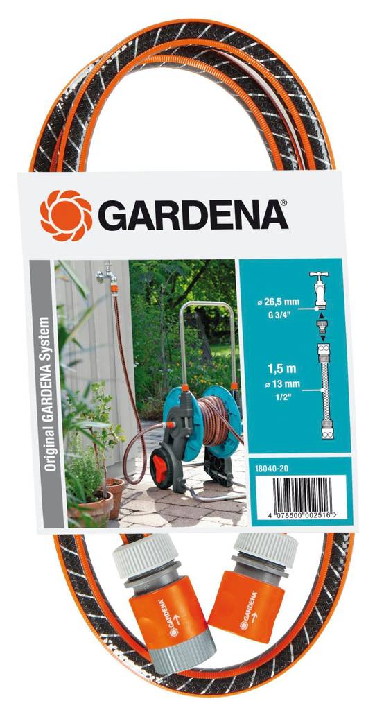 Gardena - Kit de branchement pour dévidoir avec tuyau flex L. 1,5 m, nez de robinet, 2 raccords - Gardena - Image 4