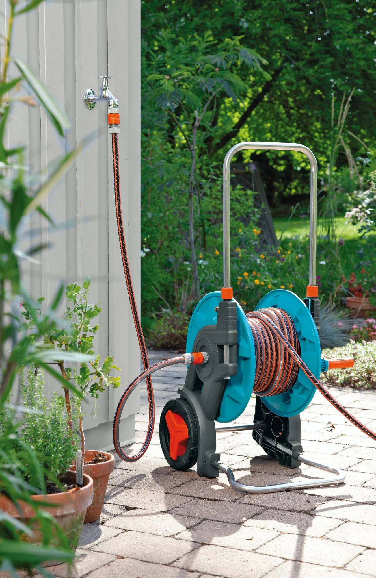 Gardena - Kit de branchement pour dévidoir avec tuyau flex L. 1,5 m, nez de robinet, 2 raccords -  Gardena - Image 6