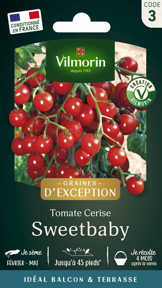 Vilmorin - Tomate Sweetbaby serie 3 sachet graines 0,2 g - Vilmorin - Image 3