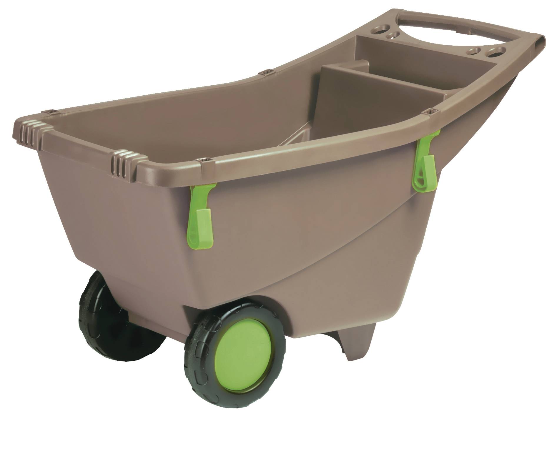 EDA Plastiques - Brouette Jardin Plastique 140 L Taupe - EDA - Image 2