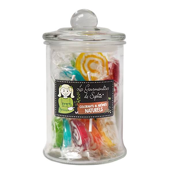 Les Gourmandises de Sophie - Sucettes à l'ancienne (bonbons de sucre cuit) 220 g - Image 1