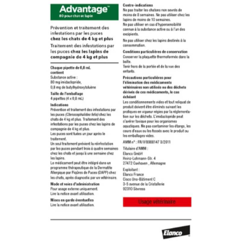 Antiparasitaire Externe Chats Lapins - ADVANTAGE - Image 4