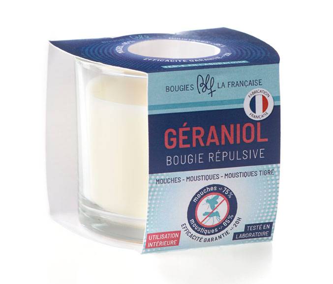 Bougies la Française - Bougie Géraniol répulsive mouches moustiques