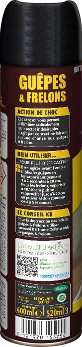 KB Home Defense - Home Défense Guêpes Et Frelons 400 Ml - Image 2