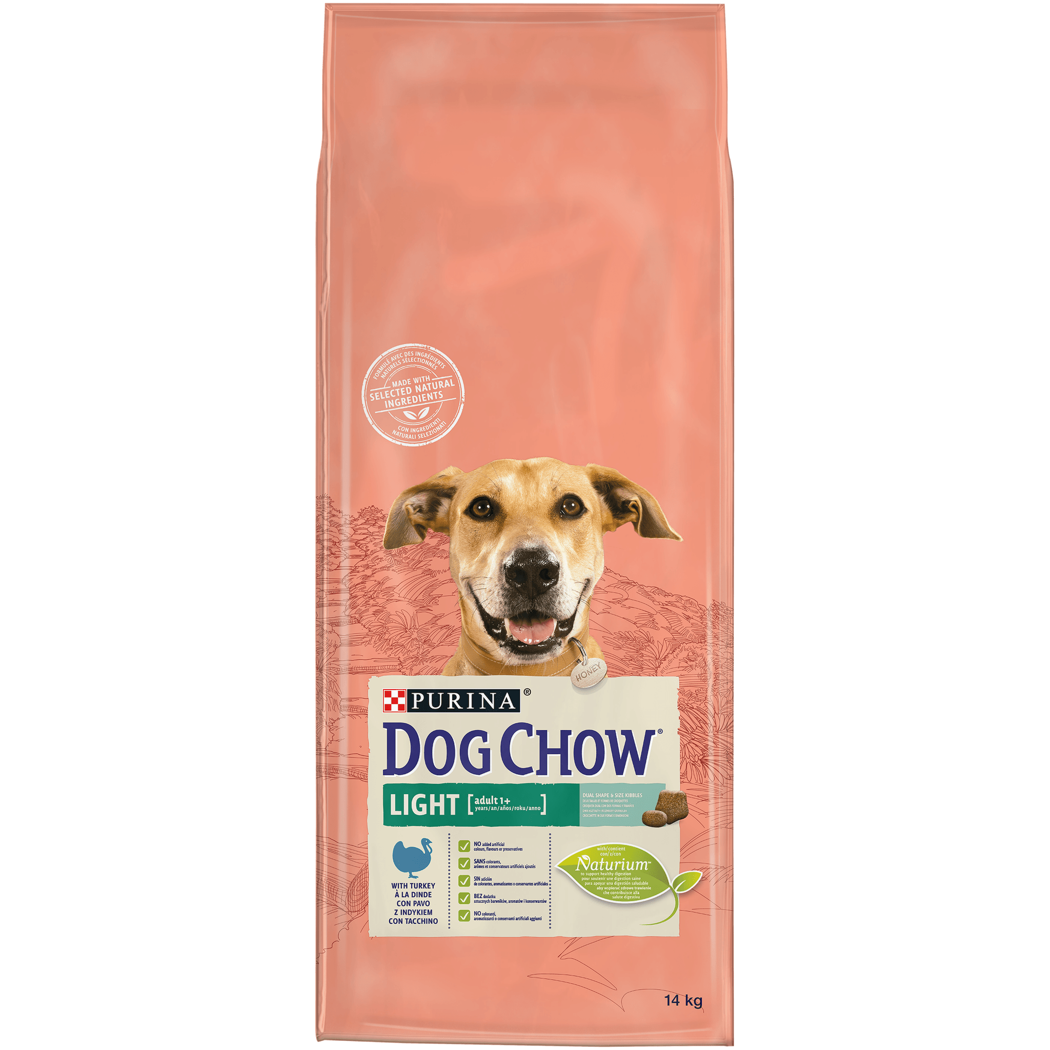 Dog Chow - Croquettes Dog Adulte Chow Chien Light Dinde - 14 kg - Image 2