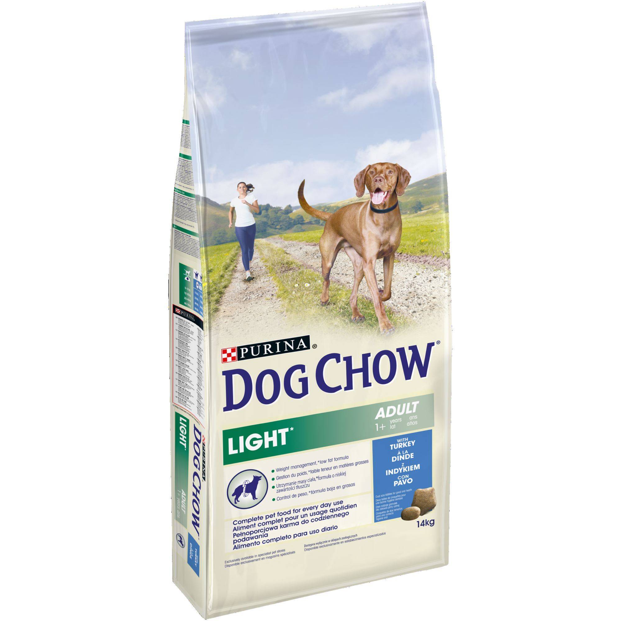 Dog Chow - Croquettes Dog Adulte Chow Chien Light Dinde - 14 kg - Image 1