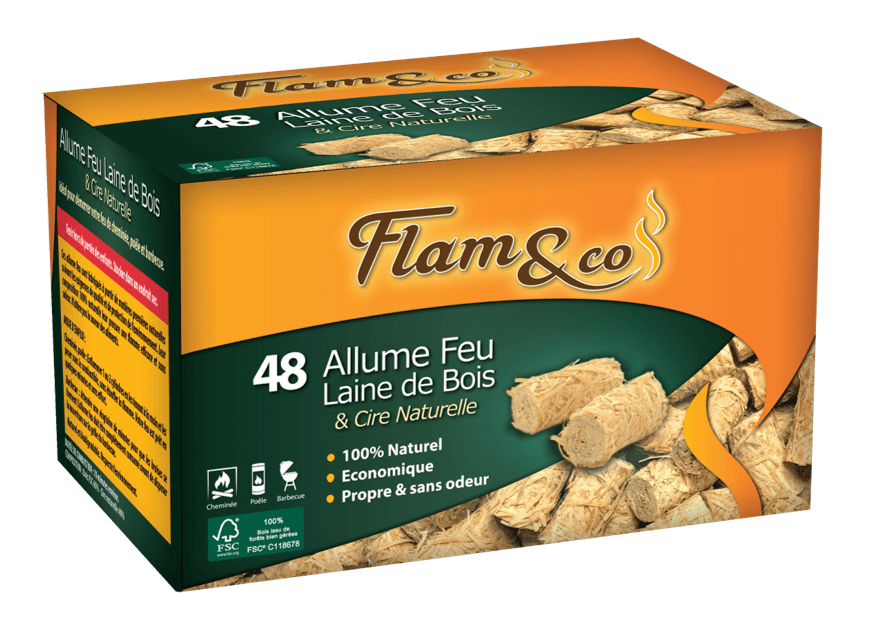 Flam&co - Flam&co - Allume feu laine de bois x48 - Image 1