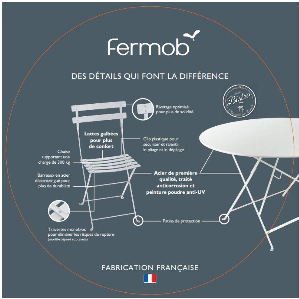 Fermob - Fermob - Chaise pliante Bistro miel - L.38 x l.42 x H.82 cm - Image 6