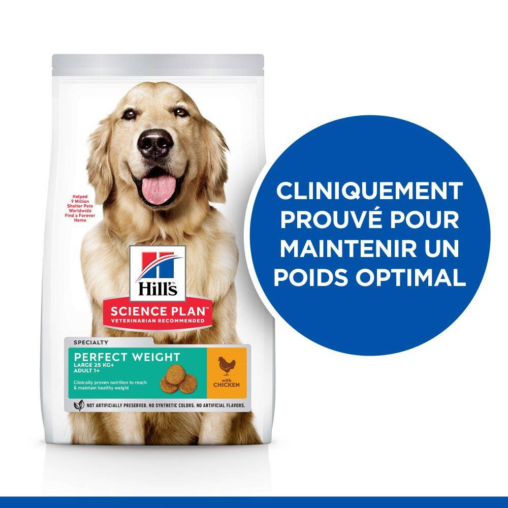 Science plan - Croquettes pour Chien Adulte Perfect Weight Large Breed Poulet 12kg - Science Plan Hill's - Image 3