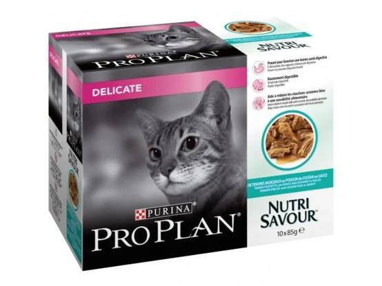 Purina Pro Plan - Bouchées en Sauce chat Adulte Délicate Digestion Poisson Océan 10x85g - PRO PLAN - Image 8