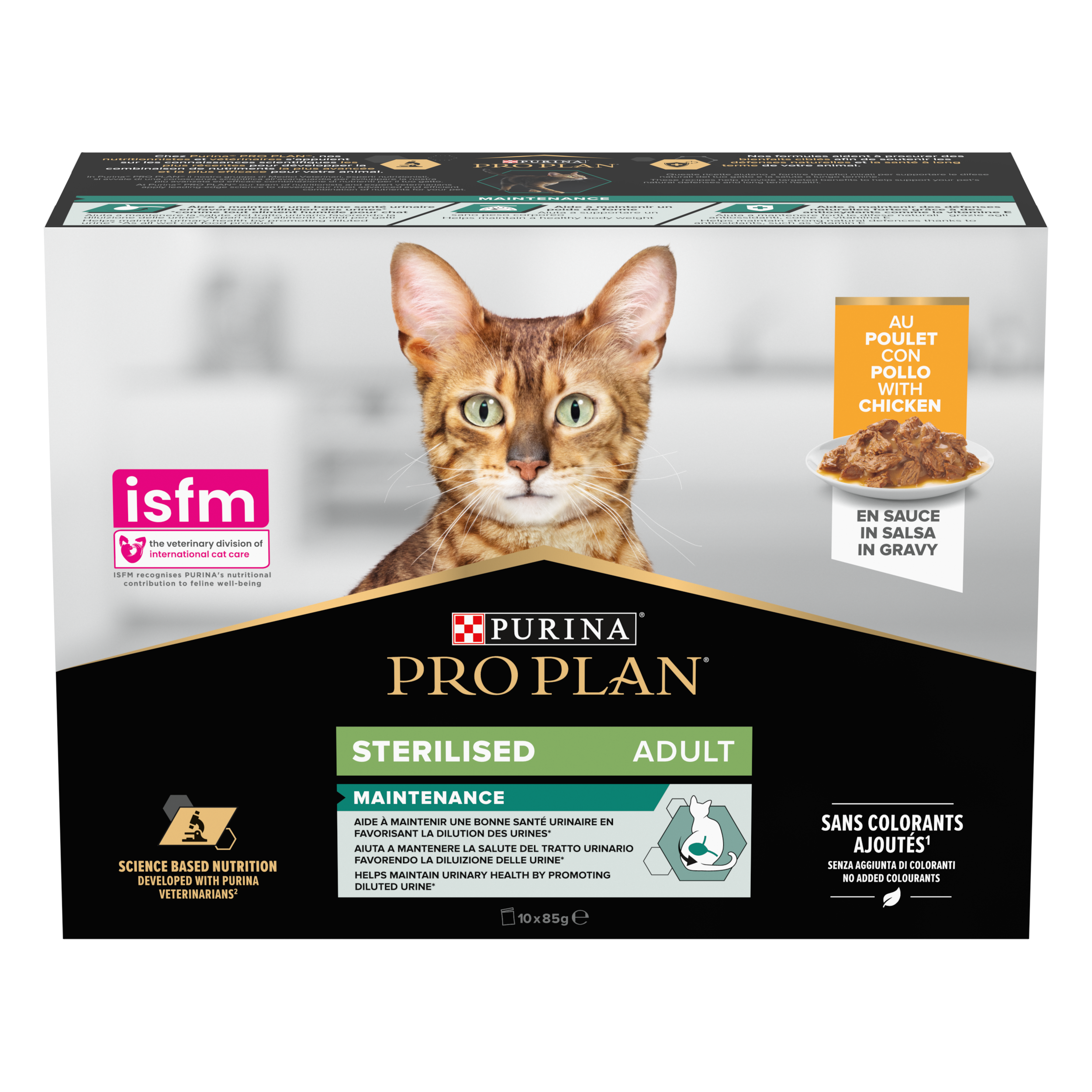 Purina Pro Plan - Pâtée en sauce chat Adulte Stérilisé Poulet 10x85g - PRO PLAN - Image 2