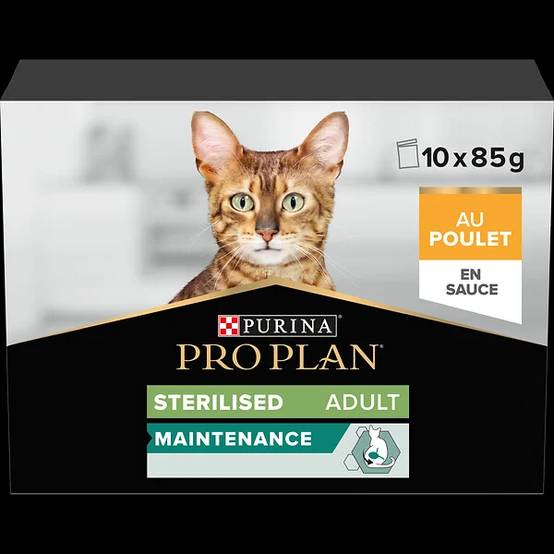 Purina Pro Plan - Pâtée en sauce chat Adulte Stérilisé Poulet 10x85g - PRO PLAN - Image 5