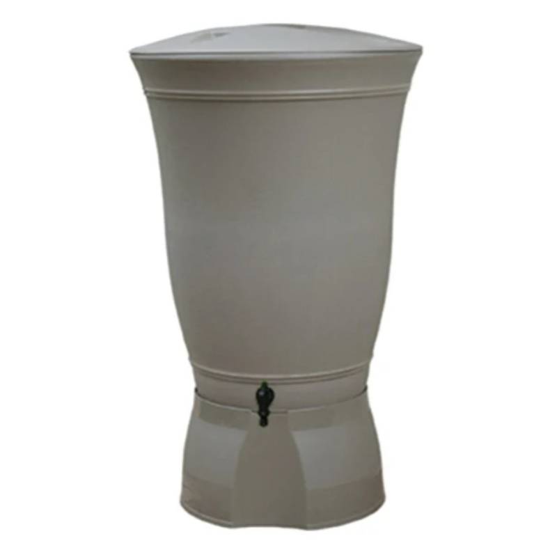Belli - Récupérateur à eau floral 300 L Taupe avec socle