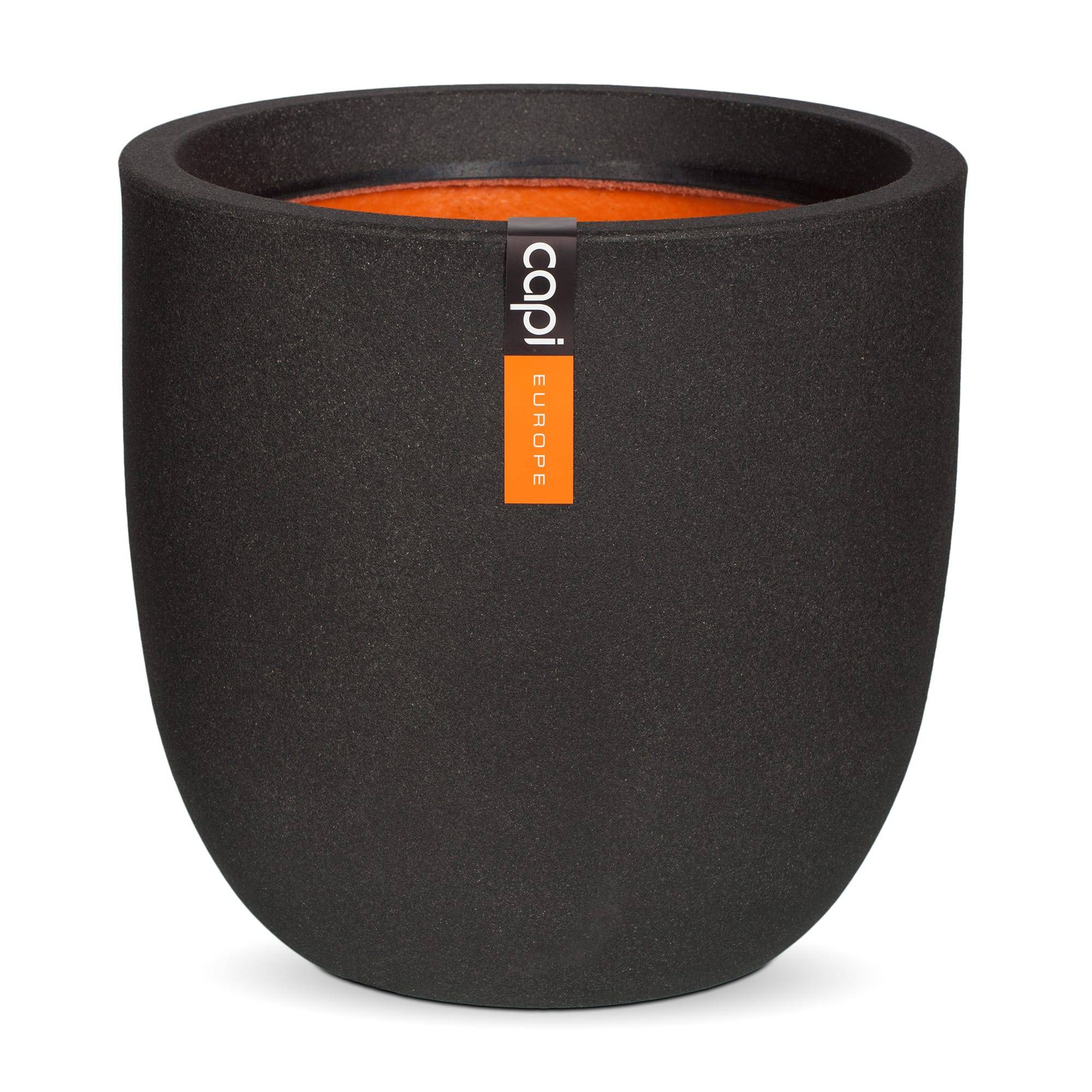 Jardinière Urban Smooth plastique noir Ø 35 cm H 34 cm - CAPI