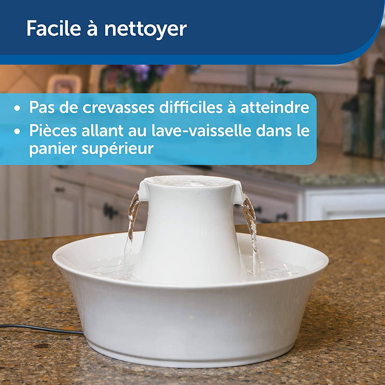 Petsafe - Fontaine Avalon céramique 2L Blanc Ø.30,99 x H.22 cm - Image 4