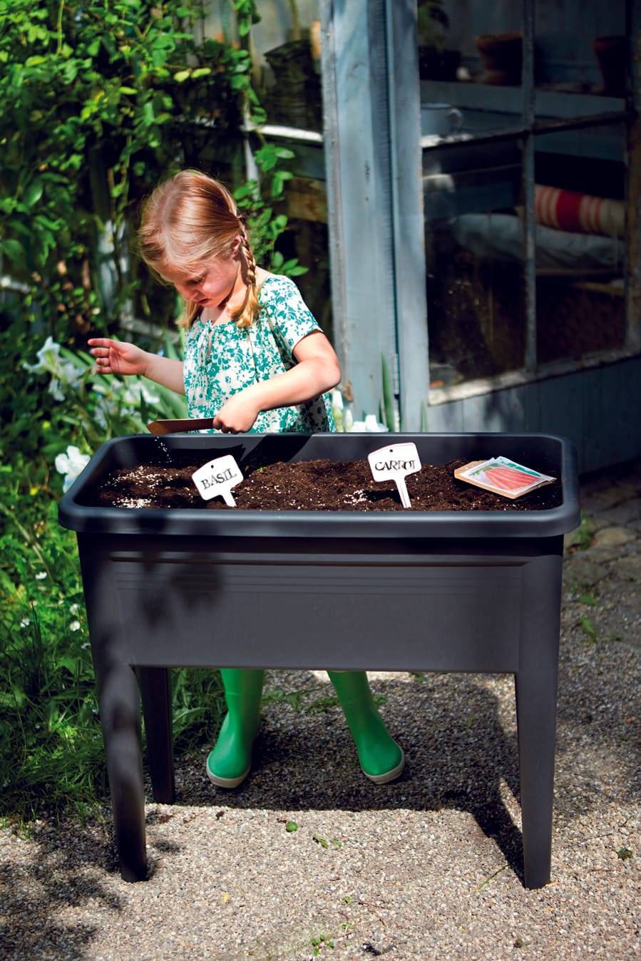 Elho - Green Basics table de culture XXL noire L.75 x l.36 x H.65 cm - Image 6